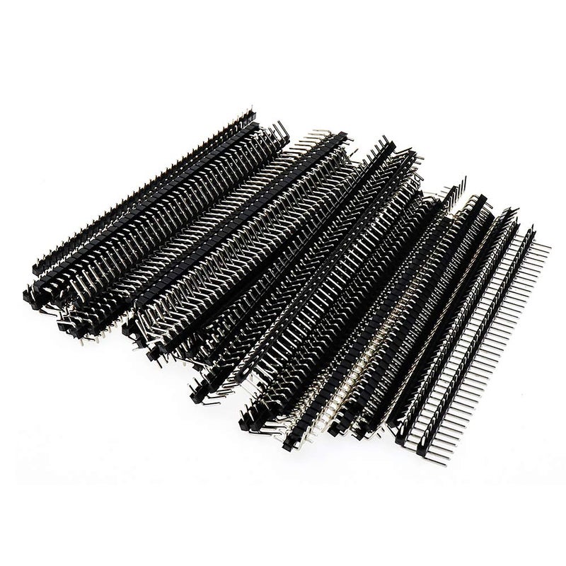 Dahszhi 40 Pin Single Row 2.54 mm Male Right Angle Pin Header Connector 50pcs - Image 1
